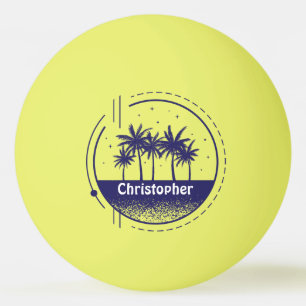 Logo monogram Californische palmboom Pingpongballen
