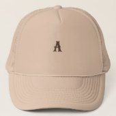 Logo Monogram Een Initialen letter gedrukte trucke Trucker Pet (Voorkant)