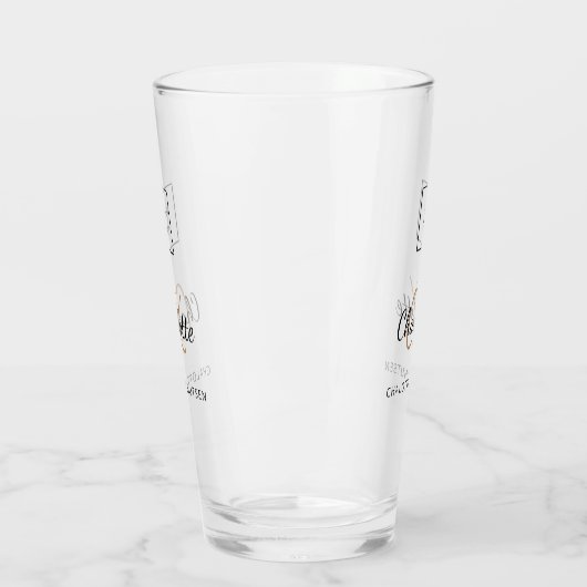 Logo monogram initiaal script glas (Links)