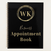 Logo Monogramme Black Gold Business Meeting Book (Devant)