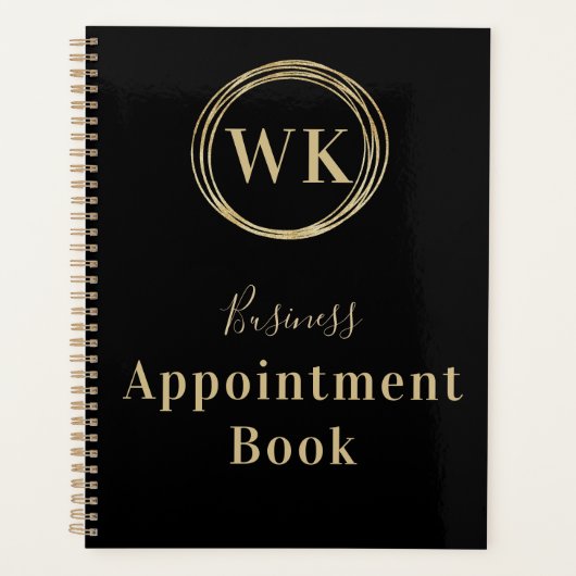 Logo Monogramme Black Gold Business Meeting Book (Devant)
