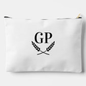 Logo monogramme chic en crème de laurier grand sac (Verso)