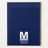 Logo Monogramme en bleu personnalisé Nom commercia (Dos)