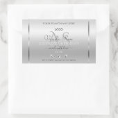 Logo Monogramme Étiquette Diamants de luxe en arge (Sac)