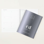Logo monogramme initiales argent affaires 2027 (Devant avec enveloppe)