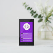 logo monogramme initiales carte de visite smartpho (Debout devant)