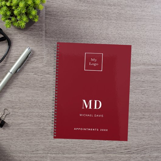 Logo monogramme initiales rouge blanc affaires 202