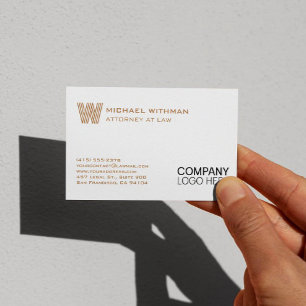 LOGO MONOGRAMME LIGNE BRONZE CARTE DE VISITE PROFE