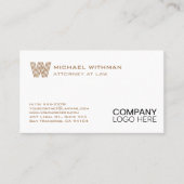 LOGO MONOGRAMME LIGNE BRONZE CARTE DE VISITE PROFE (Devant)