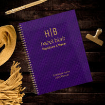 Logo Monogramme Or Moderne Carré violet Motif