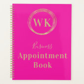 Logo Monogramme Pink Gold Business Meeting Book (Devant)