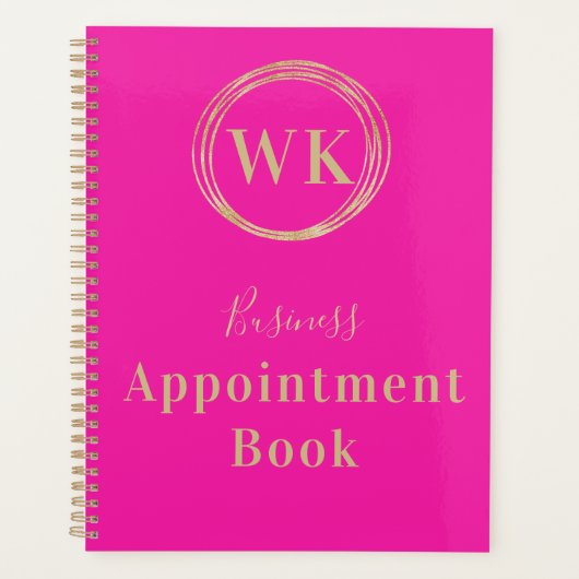 Logo Monogramme Pink Gold Business Meeting Book (Devant)