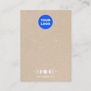 Logo Moon Phases Earning Display Tan Kraft Visitekaartje