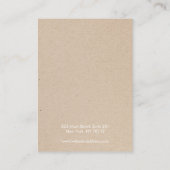 Logo Moon Phases Earning Display Tan Kraft Visitekaartje (Achterkant)