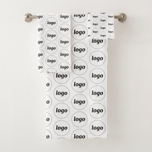 Logo Motif Business Promotion Branding Blanc (En situation)