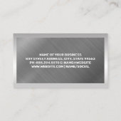 Logo moto | Carte de visite frontalier métallique (Dos)