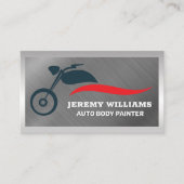 Logo moto | Carte de visite frontalier métallique (Devant)