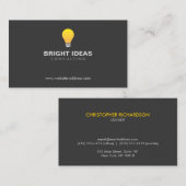 LOGO N° 3 Carte de visite LIGHTBULB (Devant / Derrière)