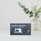 Logo naaimachine | Jeans | Stitching Visitekaartje (Staand voorkant)