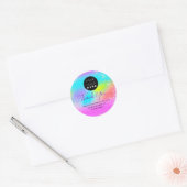 Logo Naam Dank u het winkelen Gouden Holograaf Ronde Sticker (Envelop)