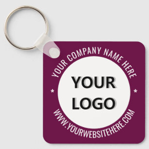 Logo Naam en Website Bedrijf Promotionele Sleutelh Sleutelhanger