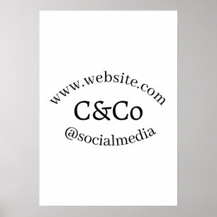 logo naam letter bedrijf social media website simp poster