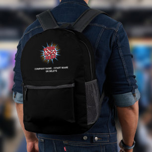 Logo & Naam Upload Zwart Bedrukte Rugzak