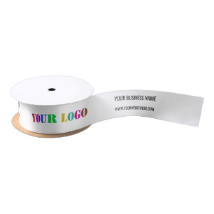 Logo Naam Website Promotie Bedrijf Satin Ribbon Lint