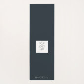 Logo Name Company Black White Promotion Yogamat (Achterkant)