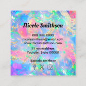 logo neon opal vierkant visitekaartje (Achterkant)