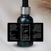 Logo Noir & Argent 1 OZ Étiquette de bouteille à g