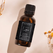 Logo Noir & Argent 1 OZ Étiquette de bouteille à g