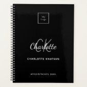 Logo noir blanc monogramme initiales affaires (Devant)