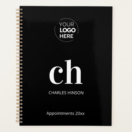 Logo noir blanc monogramme initiales entreprise (Devant)