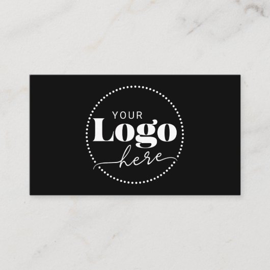 Logo noir blanc Photo QR Code Carte de visite (Devant)