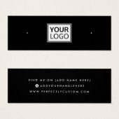 Logo noir carte d'affichage de l'oreille des média (Devant & derrière)