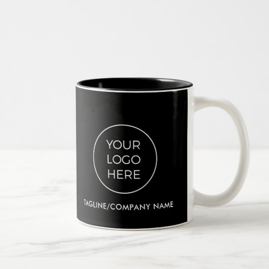 Logo noir d'affaires Café Mug (Droit)