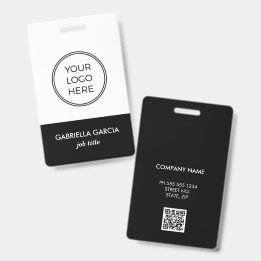 Logo noir de l'entreprise badge d'identification d