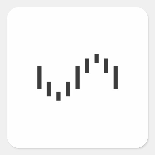 Logo noir démonté sur autocollant blanc (Devant)