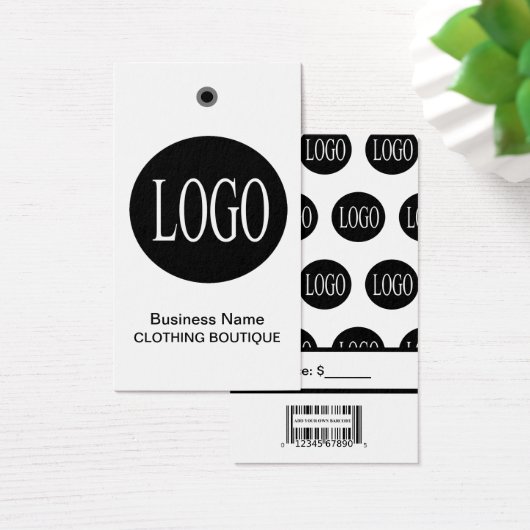 Logo noir et blanc avec codes à barres (Bureau)