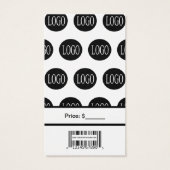 Logo noir et blanc avec étiquettes de prix à code- (Dos)