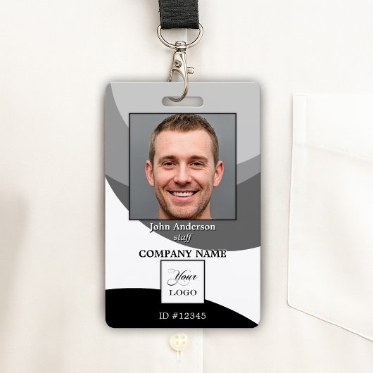 Logo noir et blanc - Badge d'identification photo
