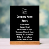 Logo noir et blanc d'affaires Heures d'ouverture (Neutre)