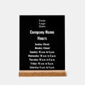 Logo noir et blanc d'affaires Heures d'ouverture (Recto)