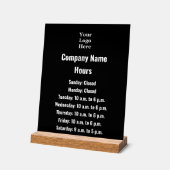 Logo noir et blanc d'affaires Heures d'ouverture (Angle)