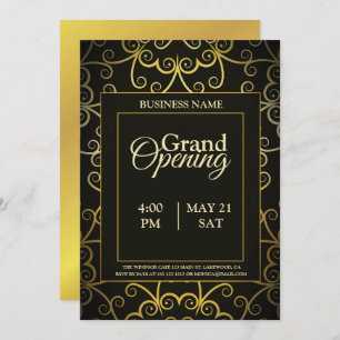 Logo noir et or Grand Invitation d'ouverture
