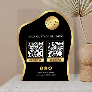 Logo Noir & Or Affaires 2 Codes QR Promotionnels