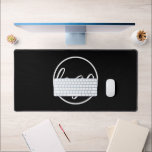 Logo Noir Personnalisé Simple Entreprise Moderne<br><div class="desc">Simple tapis de bureau noir avec logo de votre entreprise.</div>