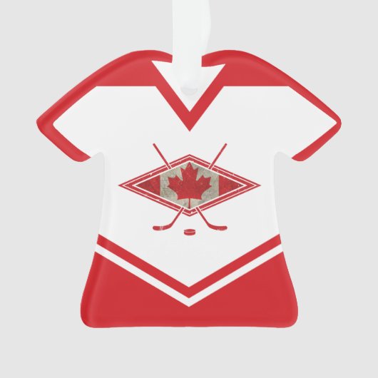 Logo, nom et numéro de hockey du drapeau canadien  (devant)