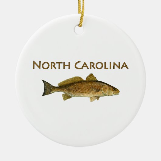 Logo North Carolina (rode drum) Keramisch Ornament (Voorkant)